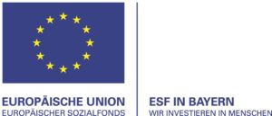 Logo Europäischer Sozialfonds (ESF) in Bayern